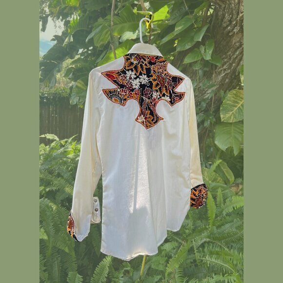 Festivals! Kenny Rogers Western Shirt Vintage 70s, Pearl Snaps, 11/12 Karman C/W - Picture 3 of 5